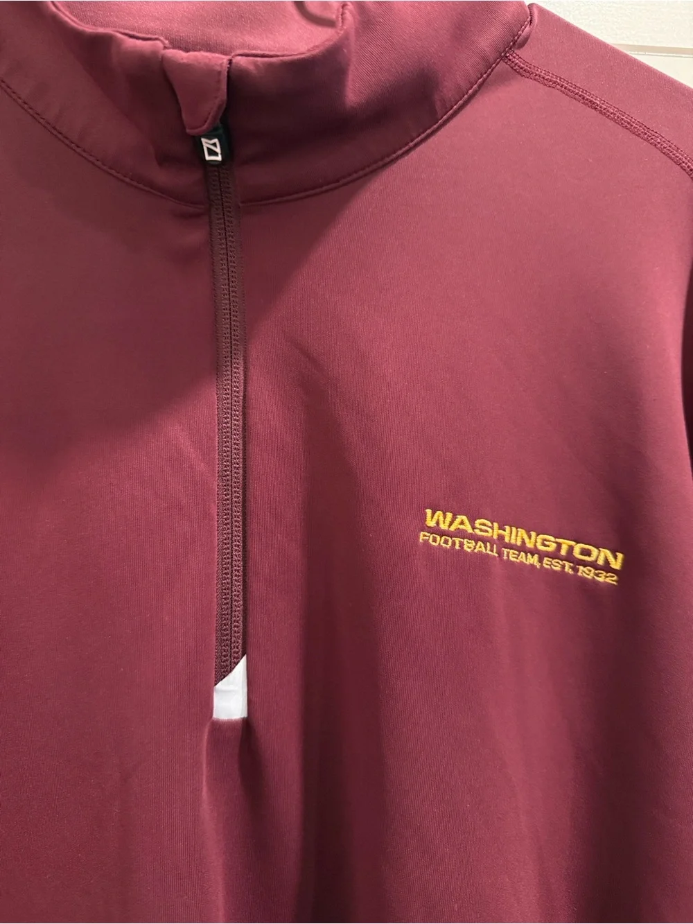 Cutter & Buck Traverse Washington Maroon Smooth Stretch 1/4-Zip Pullover Sz XXL